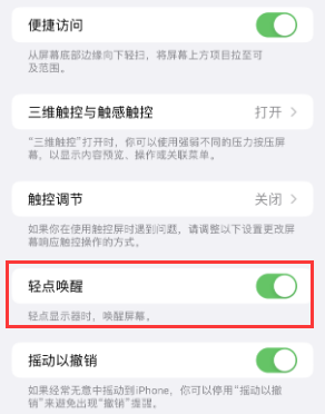 纳雍苹果授权维修站分享iPhone轻点无法唤醒怎么办 