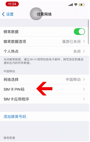 纳雍苹果14维修网分享如何给iPhone14的SIM卡设置密码 