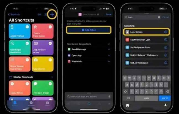 纳雍苹果14锁屏维修店分享iPhone14升级iOS16.4后如何创建锁屏快捷方式 